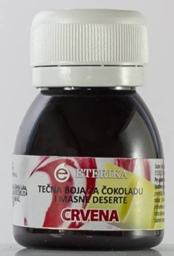 BOJA za čokoladu crvena tečna 30g